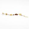 Asteroid gold - real amber murano glass bracelet