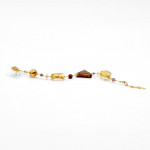 Asteroid gold - real amber murano glass bracelet