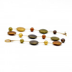 Kette satin gold aus murano glas aus venedig