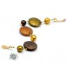 Gold satin glass murano bracelet venice