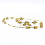 Conjunto de joyas de oro genuino cristal de murano venecia