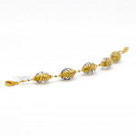 Olivetto - black and gold bracelet genuine murano glass of venice