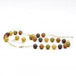 Jewellry set gold satin in real glass murano venice