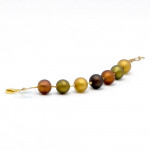 Pulseira  de cristal murano castanha satinada