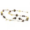 Fenicio gold jewelry set in real murano glass venice