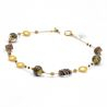 Gold murano glass necklace