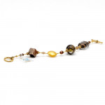 Gold murano bracelet genuine murano glass venice