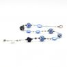 Necklace genuine murano glass blue venice