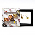 Gold earrings genuine murano glass