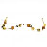 Necklace amber and gold genuine murano glass
