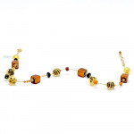 Necklace amber and gold genuine murano glass