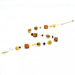 Necklace gold and genuine murano glass of venice