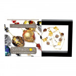 Mix chocolate - necklace-gold, genuine murano glass