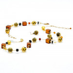 Mix fiera conjunto de joyas en verdadero cristal de murano de venecia