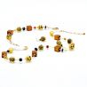 Mix fauve jewelry set in real murano glass