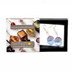 Colorado blue earrings genuine murano glass venice