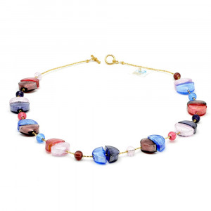 Colorado blue - blue murano glass necklace murano glass of venice