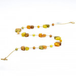 Colar de cristal murano ouro 