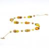  gold long gold necklace-jewelry is refined by murano glass of venice