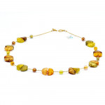 Collier en verre de murano or