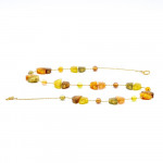 Collier en verre de murano or 