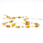 Gold jewellery set in real murano glass venice