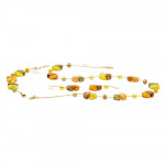 Gold jewellery set murano glass of venice