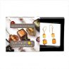 Blokjes degradeert gouden oorbellen sieraden originele murano glas van venetië