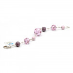  bracciale in vetro di murano lilla venezia