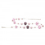 Halsband smycken murano glas lila i venedig