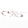 Lilac murano jewellery set adornment in real glass murano
