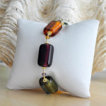 Armband glas van murano-multicolor amber