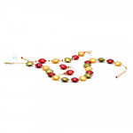 Red and gold jewelry set in real glass murano