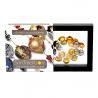 Halsband i lila och guld smycken i äkta murano glas från venedig