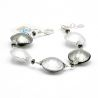 Silver murano glass bracelet venice italy