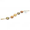 Gold murano glass bracelet from venice italy