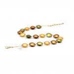 Gold murano glass necklace 