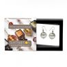 Pastiglia silver earrings genuine murano glass venice