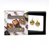 Pastiglia gold grey earrings murano glass real venice
