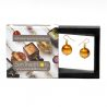 Pastiglia goud amber sieraden oorbellen veriable van murano-glas van venetië