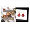 Pastiglia rode oorbellen-sieraden originele murano glas van venetië