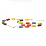 Sieraden set multi-gekleurde en goud originele murano glas