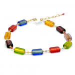 Colar de cristal murano multicolores de verao