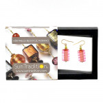 4 seasons - strawberry earrings genuine murano glass