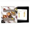 De 4 årstiderna guld - örhängen-smycken äkta murano glas i venedig