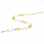 Gold necklace genuine murano glass of venice