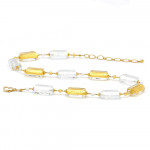 Gold necklace jewelry genuine murano glass of venice