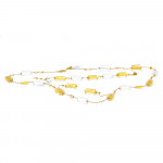 4 estaciones invierno - conjunto de joyas oro verdadero cristal de murano collar largo venecia