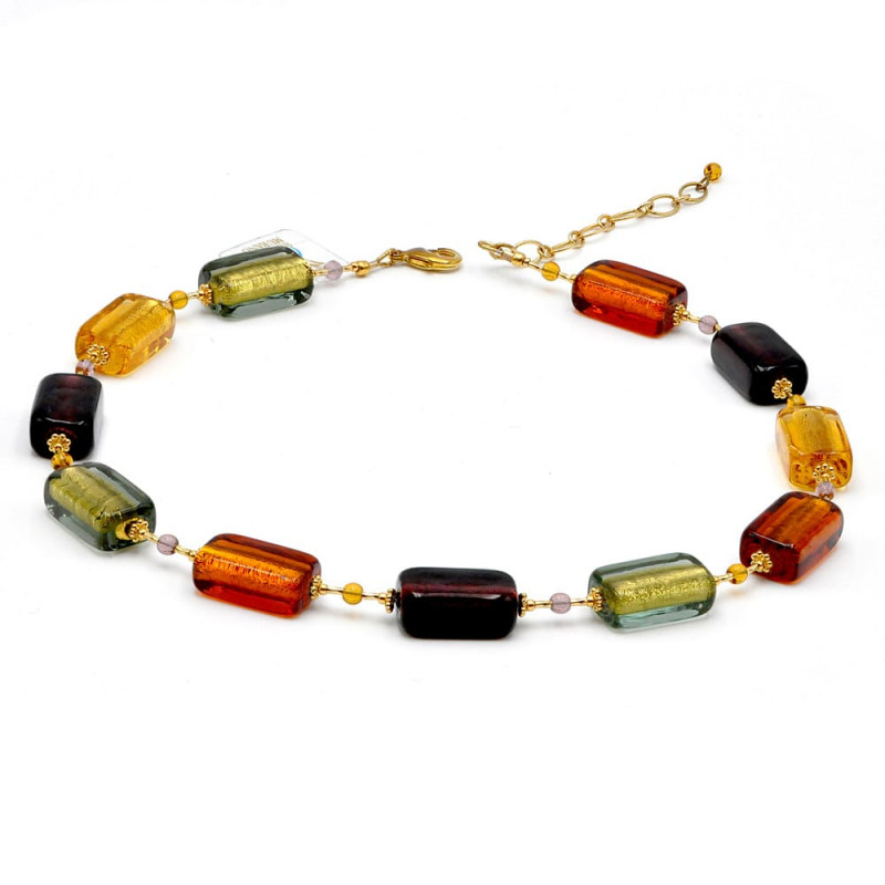 Ketting multicolor sieraden originele murano glas van venetië