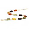 Necklace amber jewellery genuine murano glass of venice